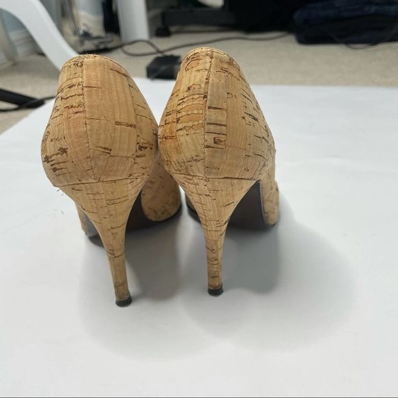 STUART WEITZMAN Cork Heels Pump Loopy 5.5 - Picture 4 of 7
